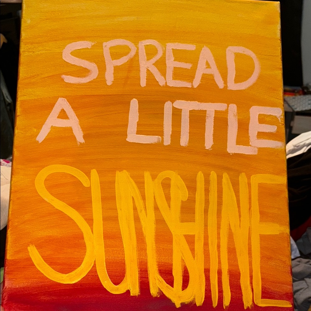 Sunshine Canvas Art - Orange and Yellow